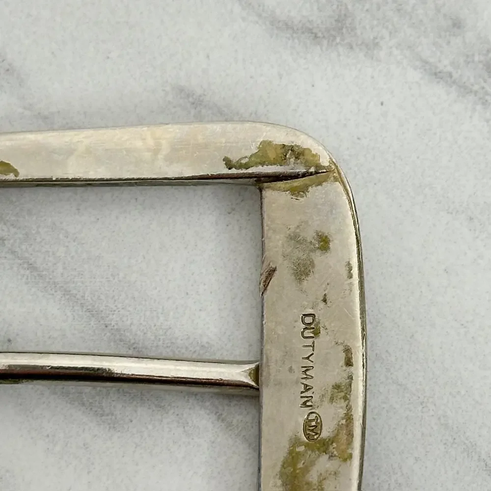 Dutyman Silver Tone Simple Basic Belt Buckle